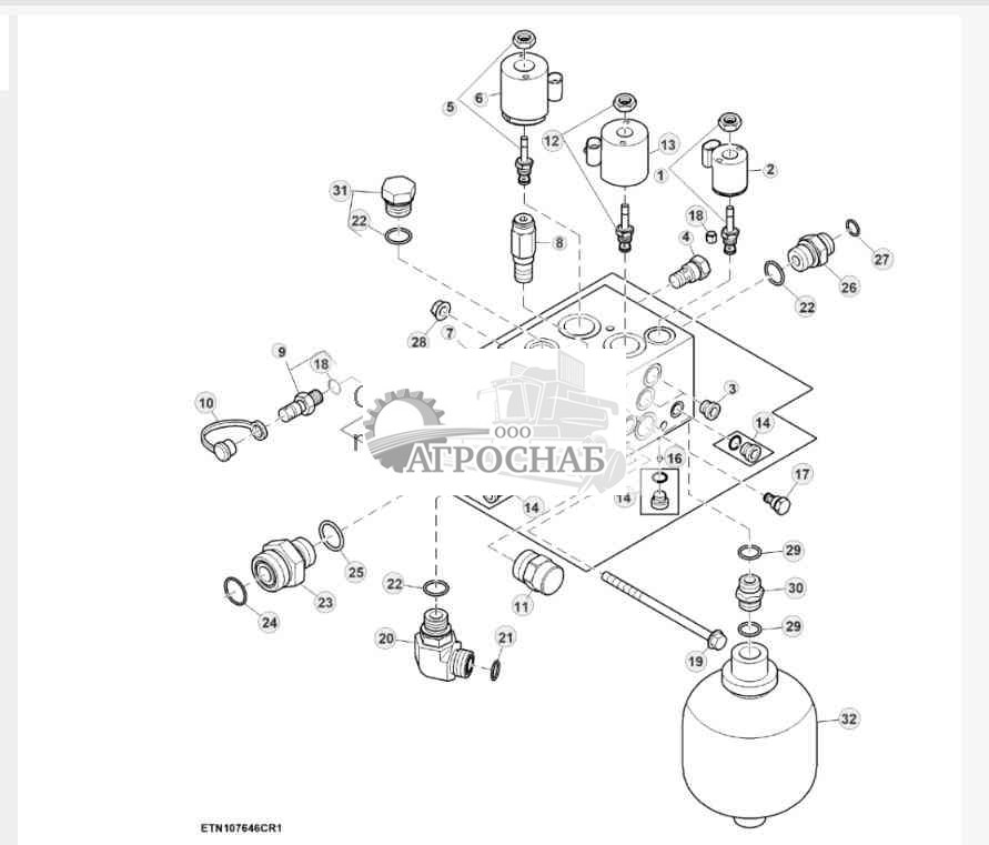 Клапан регулирования расхода механизма подъема жатки 